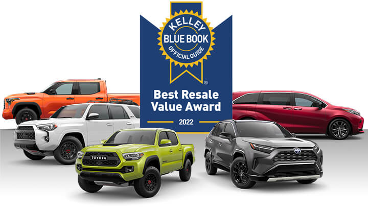 2022 Kelly Blue Book Value Best Value Award - Toyotas