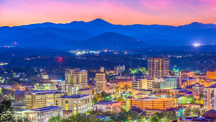 Asheville North Carolina skyline thumbnail