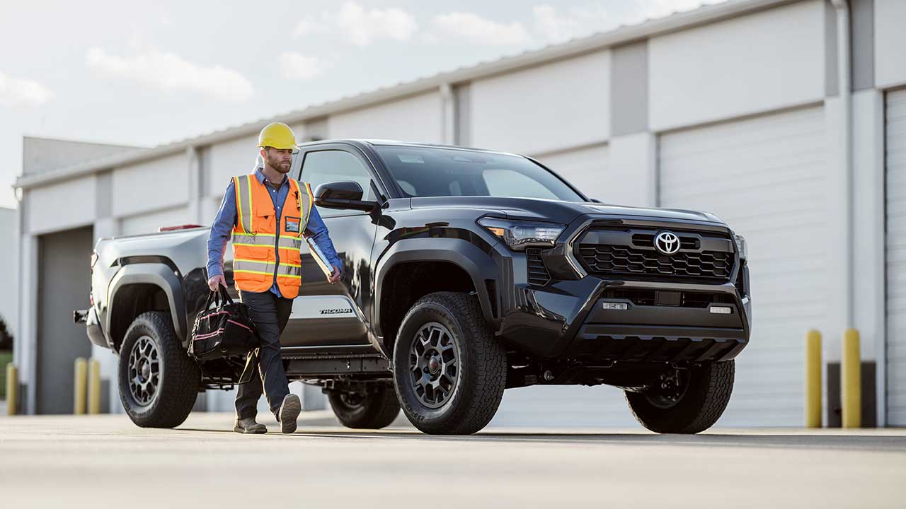 Workman with his Tacoma